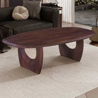 Salontafel Braga - 130x70x40cm - massief mangohout - donkerbruin