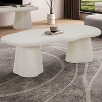 Salontafel Faro - 130x70x40cm - cementverf - wit