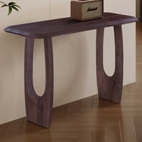 Consoletafel Braga - 120x40x76cm - massief mangohout - donkerbruin
