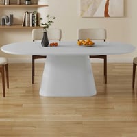 Ovale eettafel Tavares - 220x100x76cm - ecru