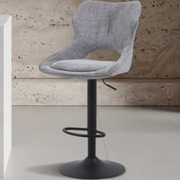 Barstoel Morris - 51x53x100-121cm - verstelbaar - donkergrijze stof