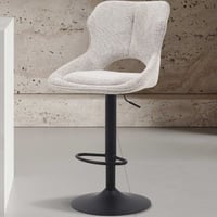 Barstoel Morris - 51x53x100-121cm - verstelbaar - lichtgrijze stof