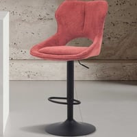 Barstoel Morris - 51x53x100-121cm - verstelbaar - rode stof