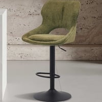 Barstoel Morris - 51x53x100-121cm - verstelbaar - groene stof