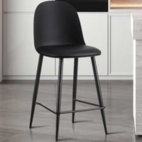 Barstoel Jasmin - 44x51x100cm - met kussen - zwart