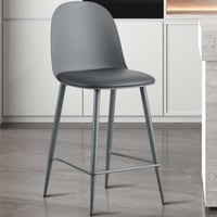 Barstoel Jasmin - 44x51x100cm - met kussen - grijs