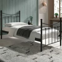 Bed Liza 90x200 met lattenbodem - zwart
