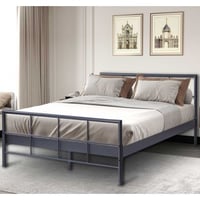 Metalen bed Davy 140x200cm - Grijs