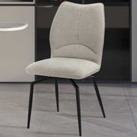 Draaibare eetkamerstoel Lara - 46x60x89cm - écru