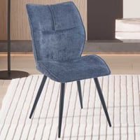 Eetkamerstoel Faye - 49x65x89cm - blauw