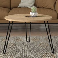 Salontafel Roy - Ø60x45cm - eikdecor/zwart