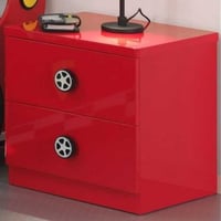 Nachtkastje Monza met twee lades - rood