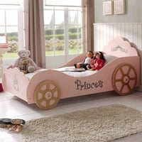 Roze Autobed Princess Pinky 90x200 cm voor meisjeskamer