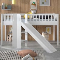 Halfhoogslaper Scott met glijbaan - 208x204x114 cm - Wit