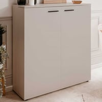 Schoenenkast Satine - 100x34x110cm - 2 deuren - beige