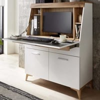 Secretaire Vanya met 3 deuren & 2 lades - wit/eik