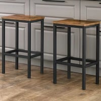 Set van twee barstoelen Isolde - bruin/zwart