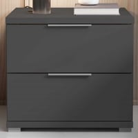 Nachtkastje Smilla - 42x46x43cm - 2 lades - grafietgrijs