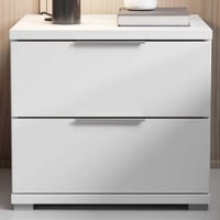 Nachtkastje Smilla - 42x46x43cm - 2 lades - wit