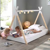 Tipi bed 90x200 massief hout - Vipack