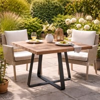 Tuintafel Margarite Gescova - Recycleerd Teakhout - 80x80 cm - Bruin