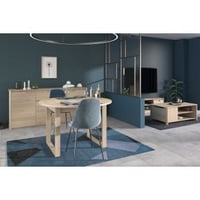 Woonkamer Wendy: tv-meubel, salontafel, dressoir, eettafel - eikdecor