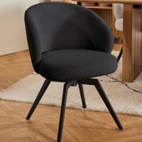 Eetkamerstoel Danira - 58x60x80cm - zwarte stof