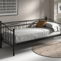 Kajuitbed Sablo metaal 90x200 - zwart
