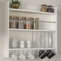 Keukenrek Dellana - 76x15x72cm - wit