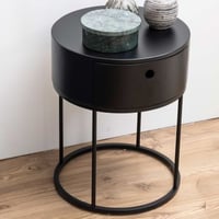 Nachtkastje Polo met lade - zwart