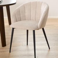 Eetkamerstoel Dafne - 62x57x80cm - beige stof