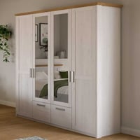 Kledingkast Verona Xonox 4-Deurs - Sibiu Larch - 188x200x61 cm - Wit