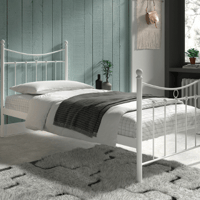 Bed Liza 90x200 met lattenbodem - wit