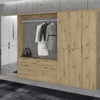 Kledingkast Projekt X Emob - Artisan Oak - 273x193x34 cm - Spiegel