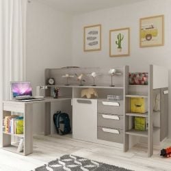 Halfhoogslapers met bureau