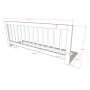 Stapelbed Forrest 90x200cm met bedhekje - wit beukenhout 