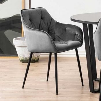 Armstoel Lynn - donkergrijs/zwart