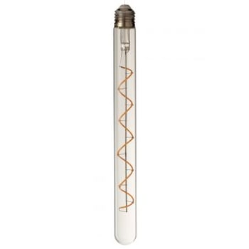 Ledlamp in doos spiraal glas geel/transparant e27