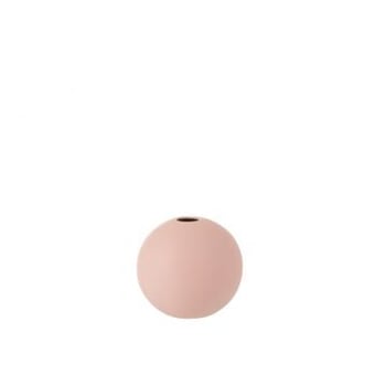 Vaas bol keramiek mat pastel roze small