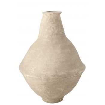 Vaas extra-large chad papier mache wit
