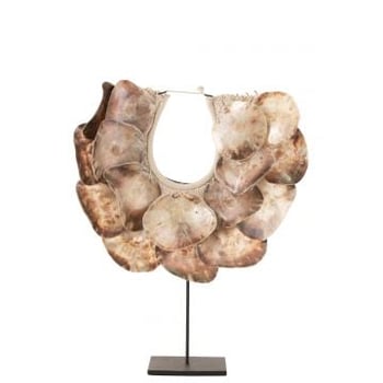 Ketting+staander lisa deco schelpen paars