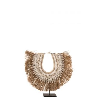 Ketting+staander dora schelpen/zeegrass wit large