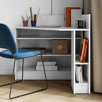 Hoekbureau Wall (klein) - wit