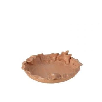 Schaal ibiza rond keramiek roze/oranje small