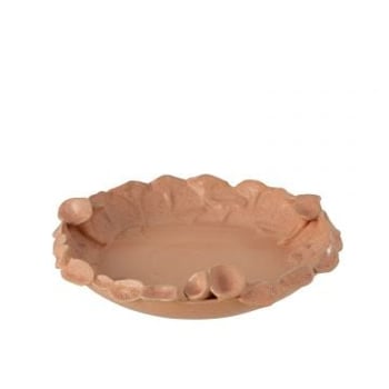Schaal ibiza rond keramiek roze/oranje large