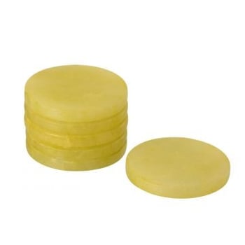 Onderzetter 6delig alabaster hout geel