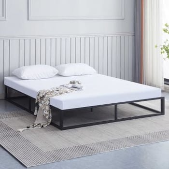 Metalen bedframe Marek - 160x200cm - mat zwart