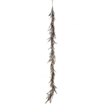 Slinger deco losse veren zilver