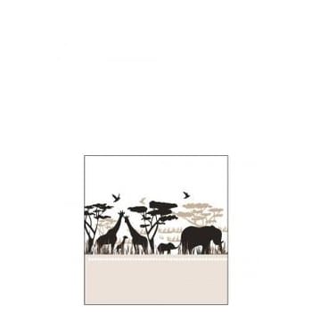 Pak 20 servetten safari papier beige small