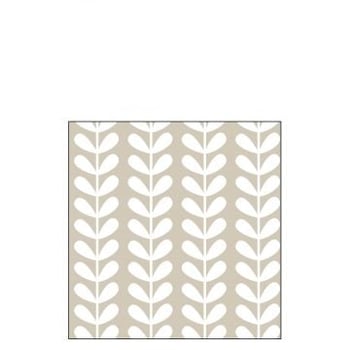 Pak 20 servetten abstract papier taupe large